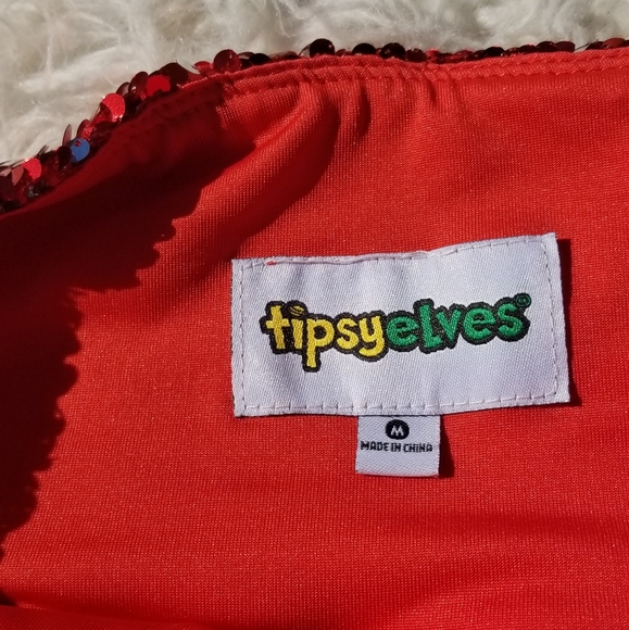 Red and silver sequin leggings - Picture 3 of 3